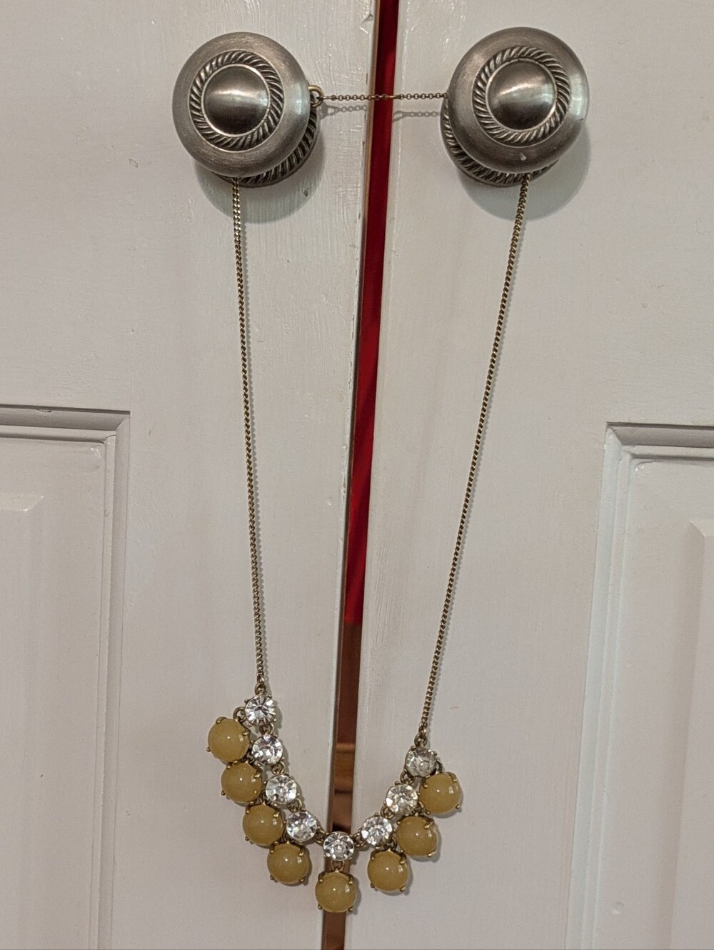 J. Crew Yellow Bead and Crystal Pendant Necklace - Picture 2 of 5